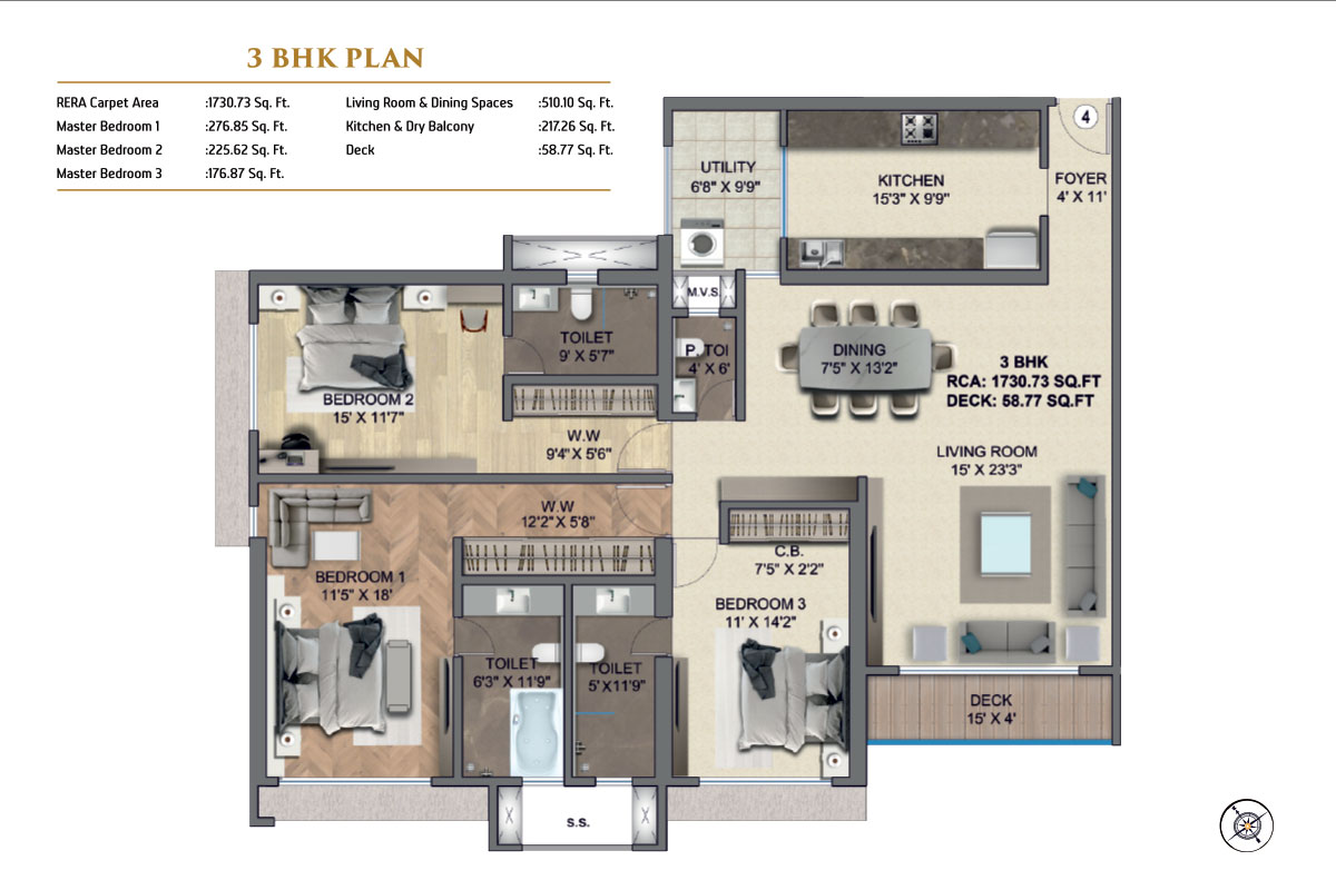 3BHK